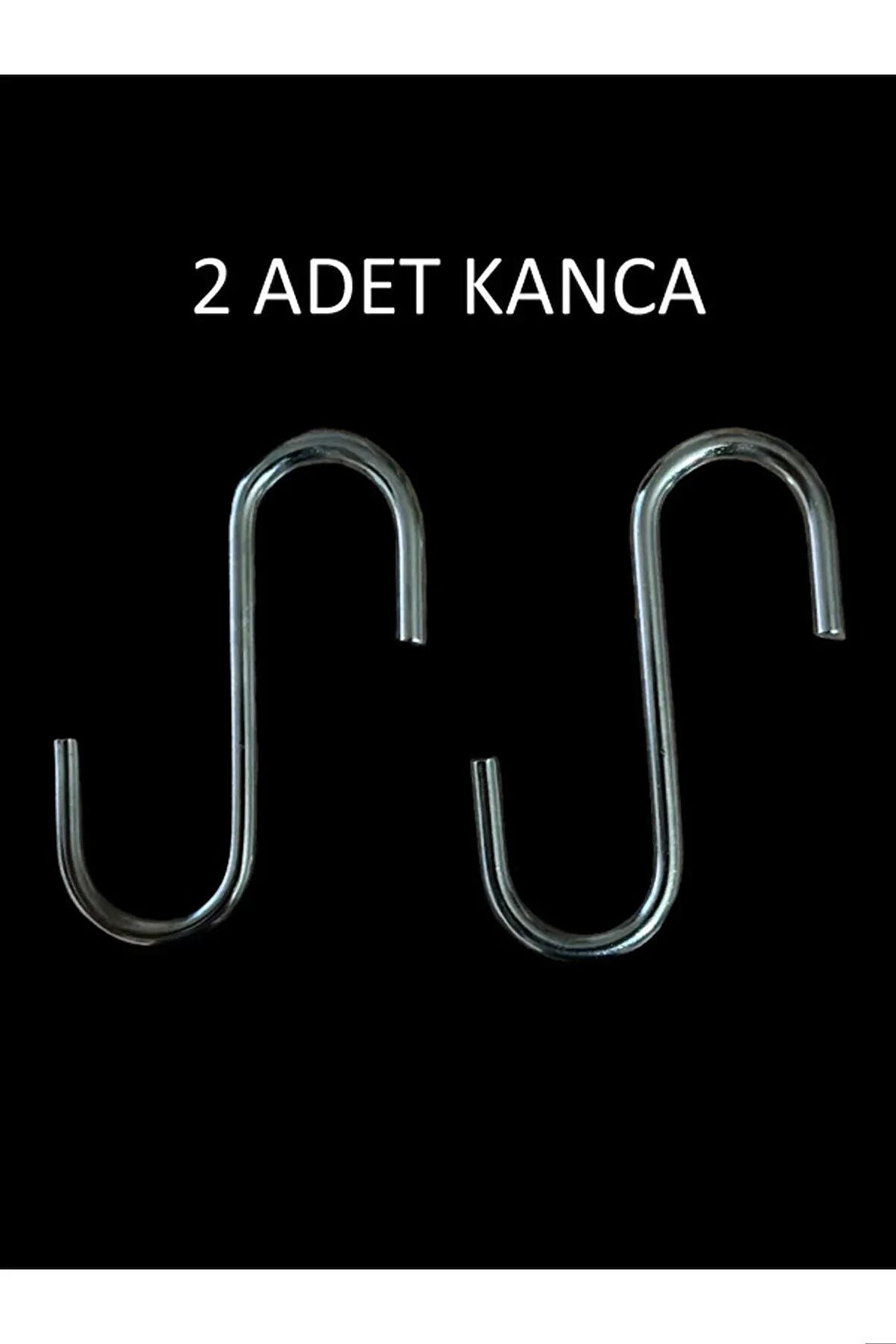 2 Adet, Krom Renk, 7,5 Cm, Metal Kanca, S Kanca, Es Kanca, Banyo Kanca, Demir Kanca