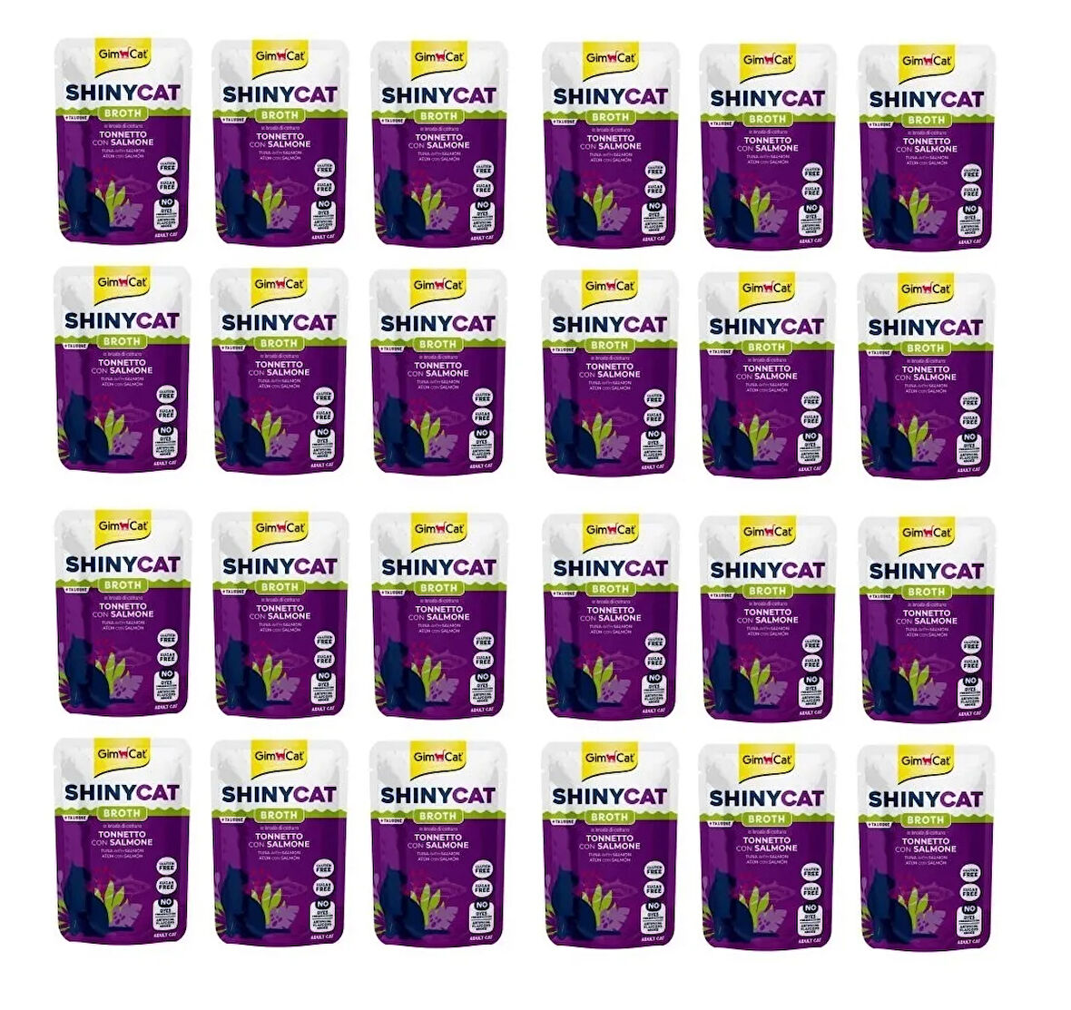 Gimcat Shinycat Pouch Ton ve Somon Balıklı Kedi Yaş Mama 70 Gr. X 24 Adet