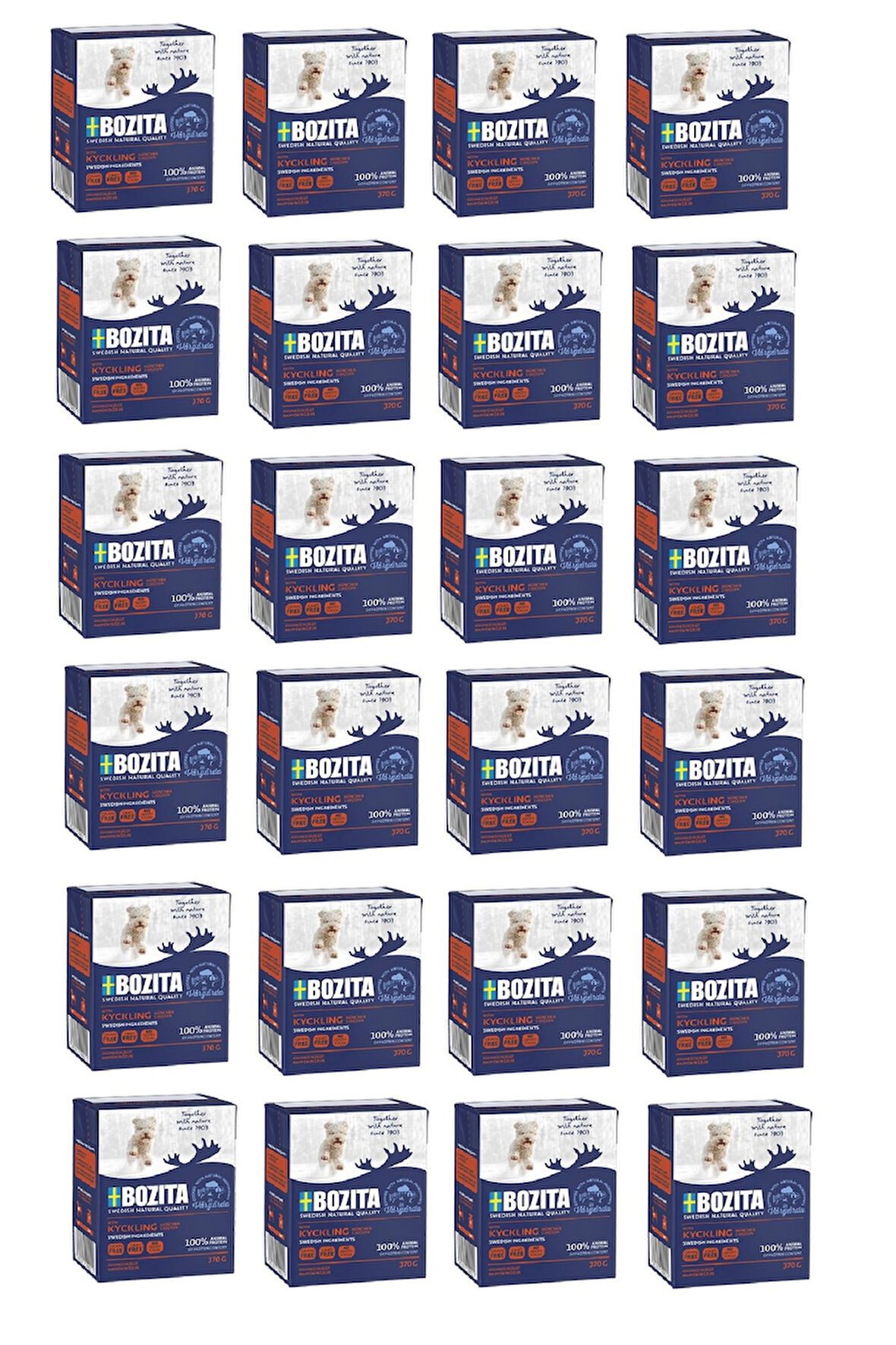 Bozita Tavuklu Tahılsız Köpek Yaş Maması 370 Gr. X 24 Adet