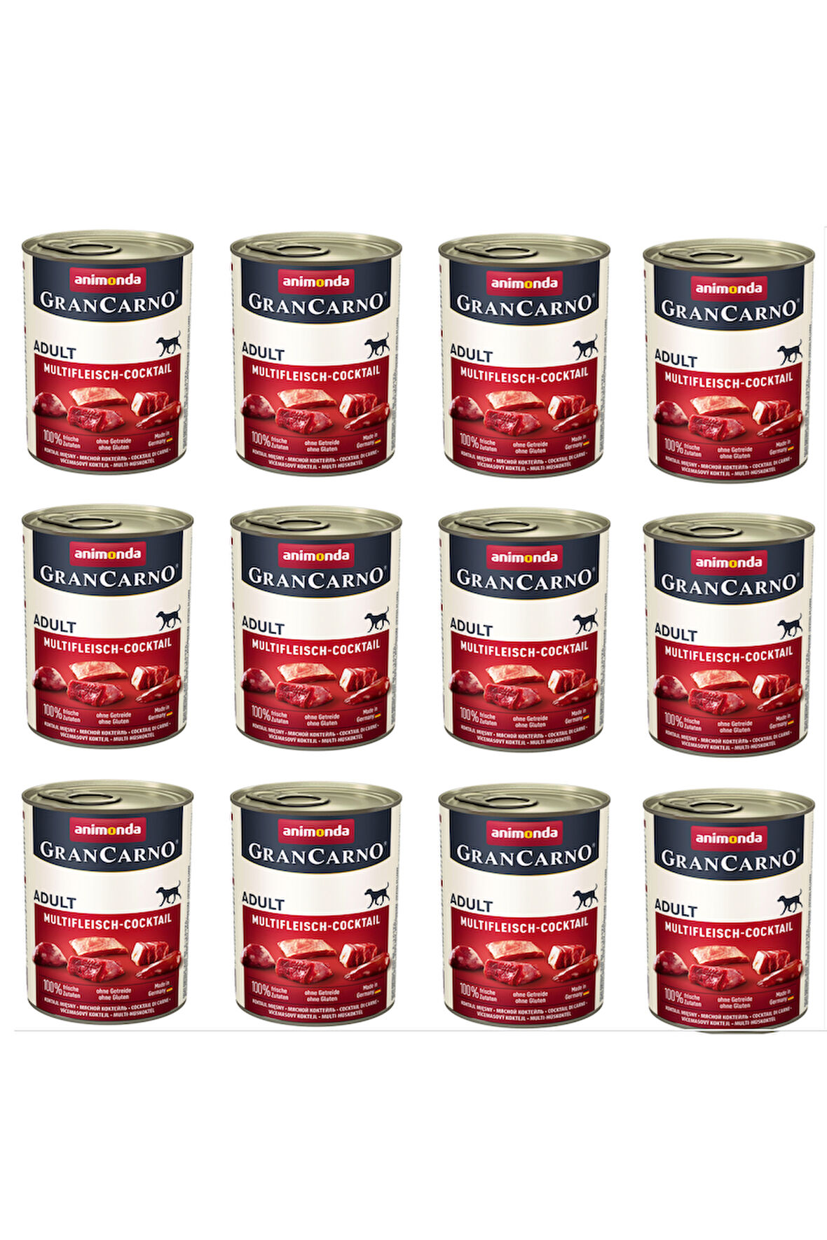 Animonda Gran Carno Karışık Etli Köpek Konserve 400 Gr. X 12 Adet