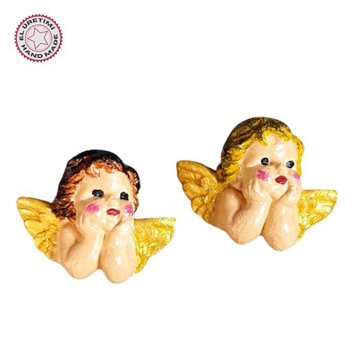 Uretti - Ayşe 7362 El Yapımı 2'li Sevimli Melek Magnet Seti - 4 X 5 Cm