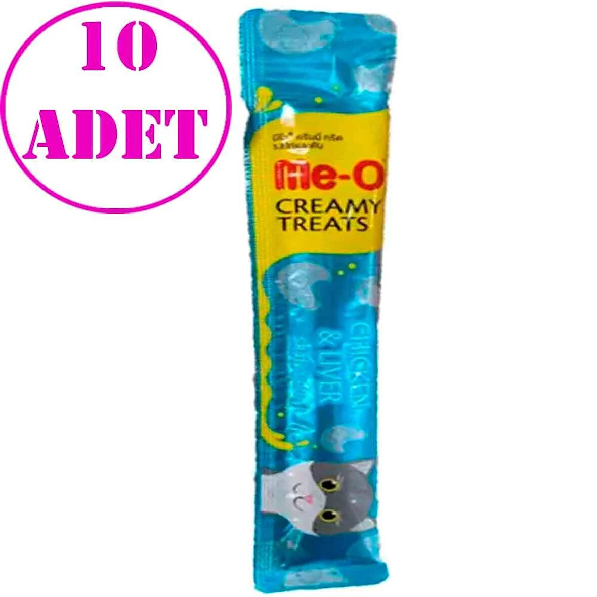 MeO Tavuklu ve Ciğerli Kedi Likit Ödül Tekli 15 Gr 10 AD