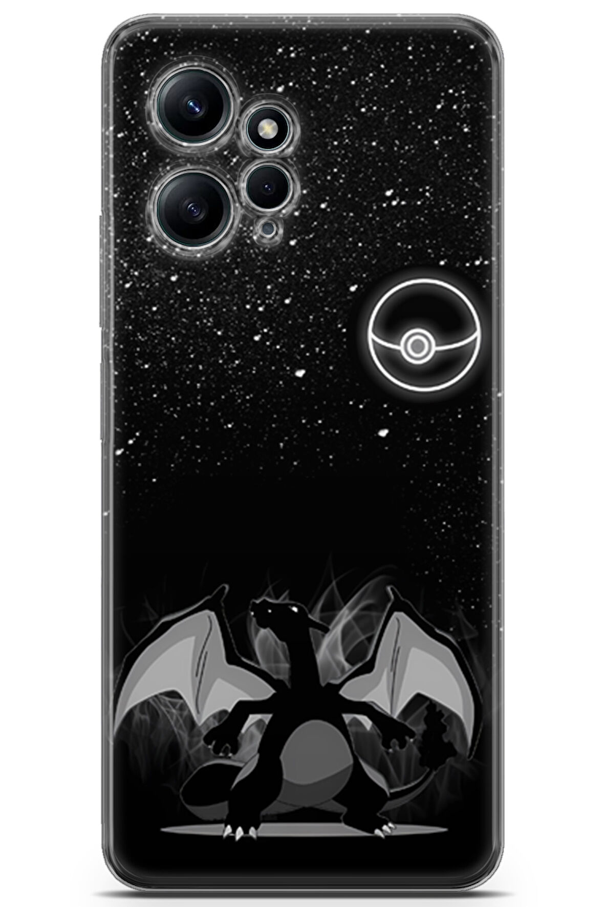 Xiaomi Redmi Note 12 4G uyumlu Pokemon 38 HD UV Baskı Charizard Pokemon