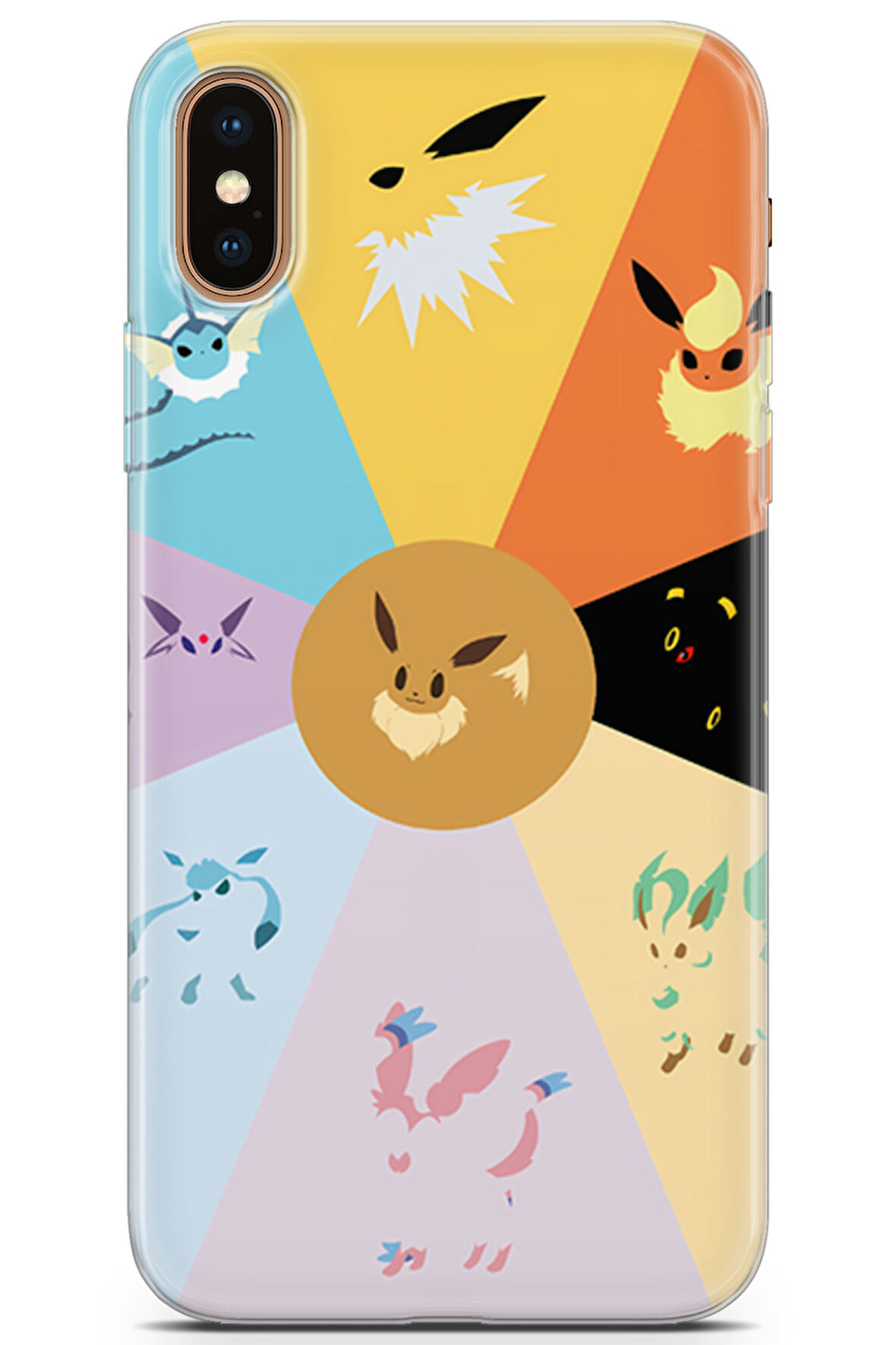 Apple iPhone XS Max uyumlu Pokemon 29 TPU Silikon Eevee Evrimi
