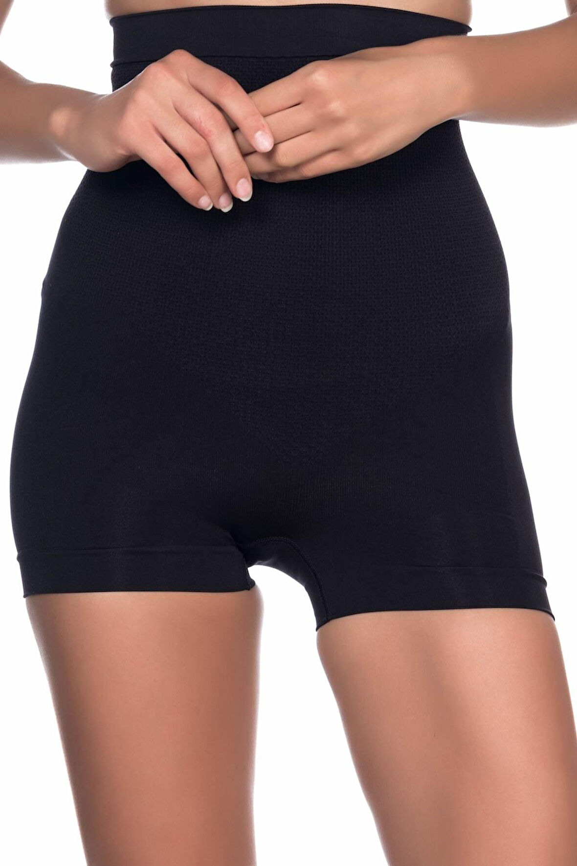 SİYAH MI Emay 2055 Yüksek Bel Masajlı Boxer Korse