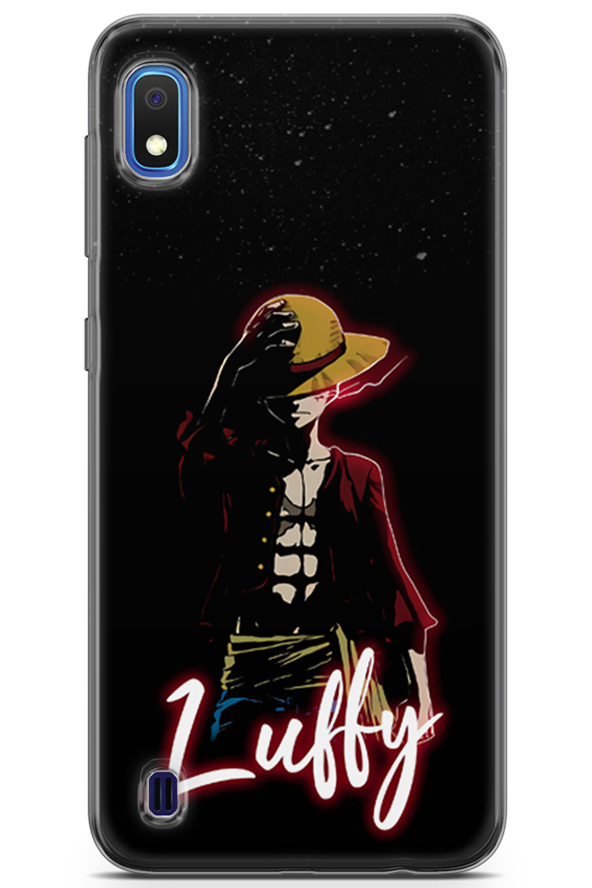 Samsung Galaxy A10 uyumlu Anime 36 HD Baskı One Piece Luffy Siyah