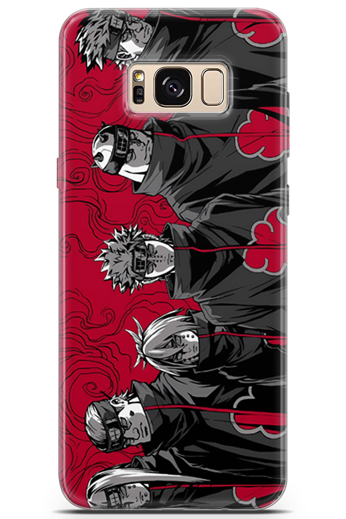 Samsung Galaxy S8 uyumlu Manga 13 Silikon Kapak Akatsuki Shippuden Naruto