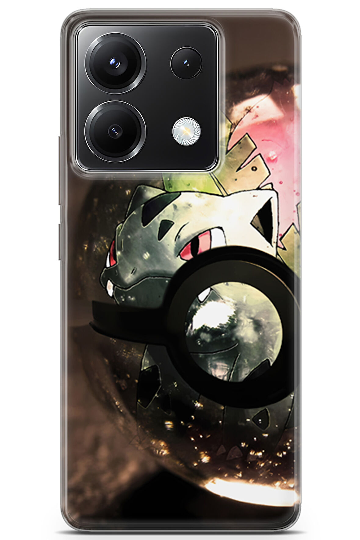 Xiaomi Poco X6 uyumlu Pokemon 15 Parlak Baskılı Gümüş Pokemon