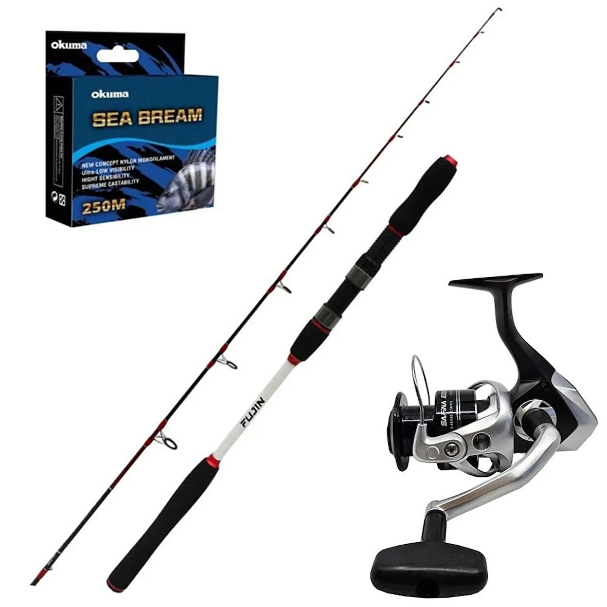 Okuma Safina 8000 - Fujin Deepking 180cm Tekne Olta Seti