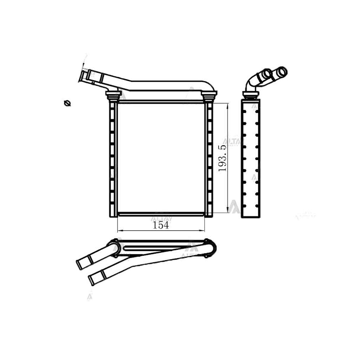 RADYATÖR KALORİFER COROLLA 06= / AURIS / AVENSIS 08-15 / RAV-4 08=BRAZING