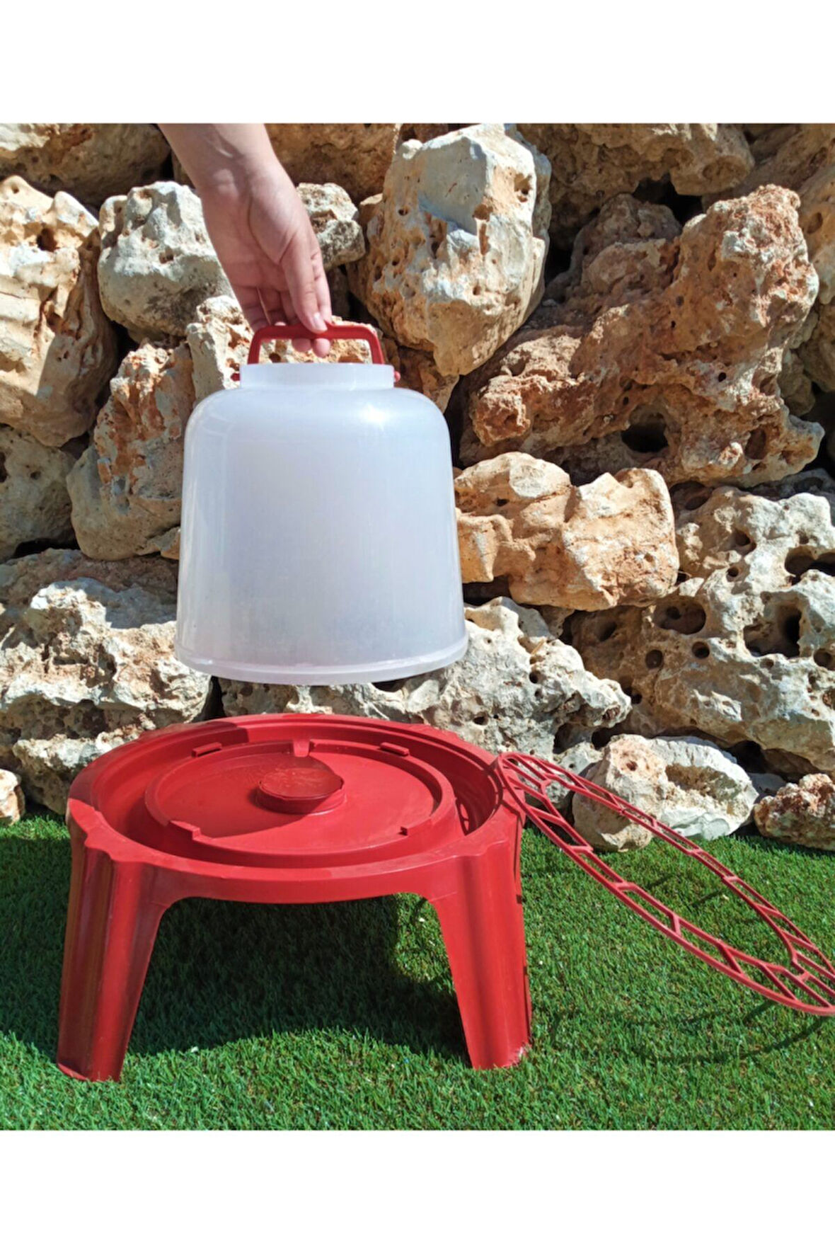 Ayaklı Suluk 6 Lt 1 Adet Civciv Suluğu Kuş Suluğu Kanatlı Hayvan Suluğu Keklik Bıldırcın Tavuk