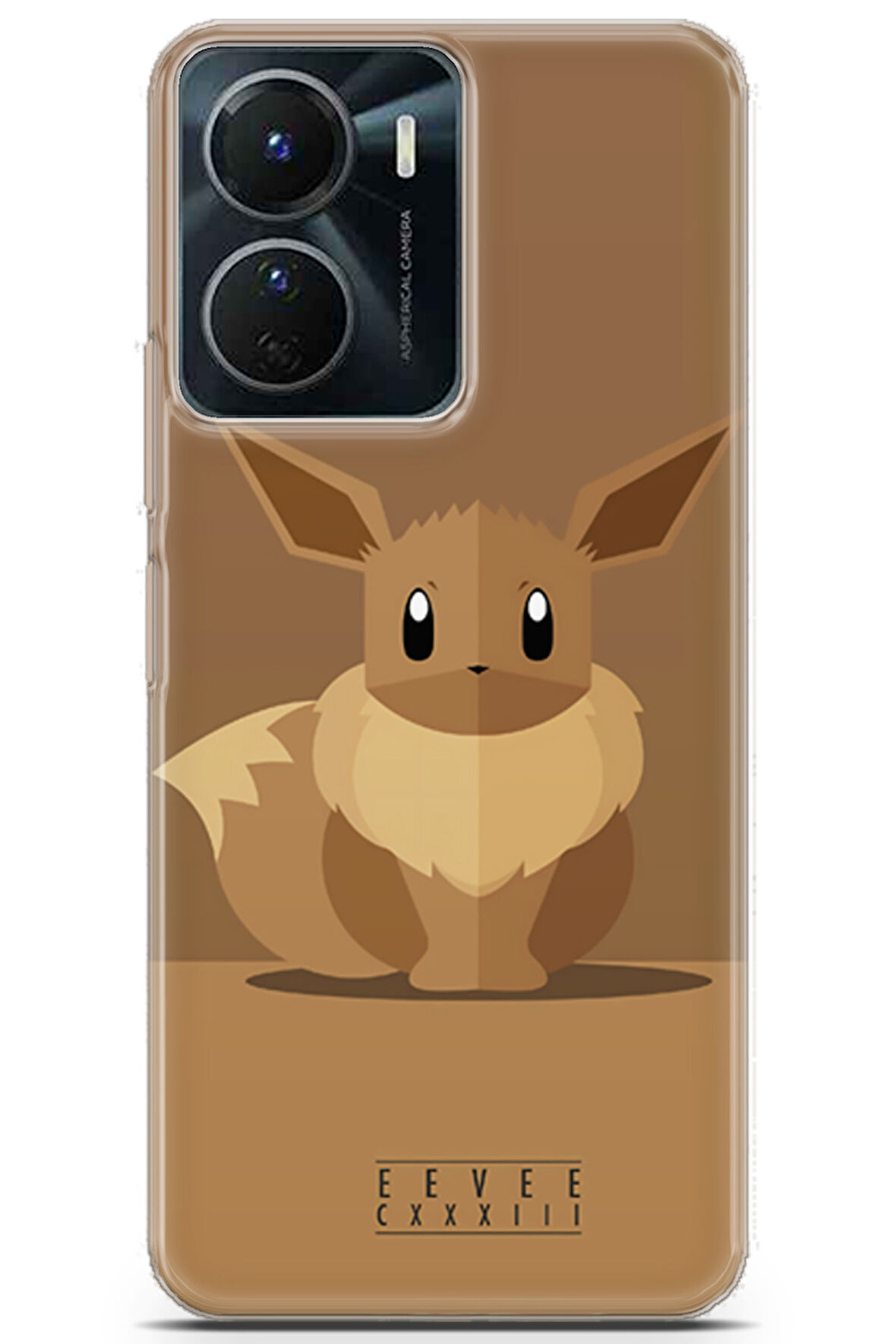 Vivo Y16 uyumlu Pokemon 40 UV Silikon Eevee Pokemon