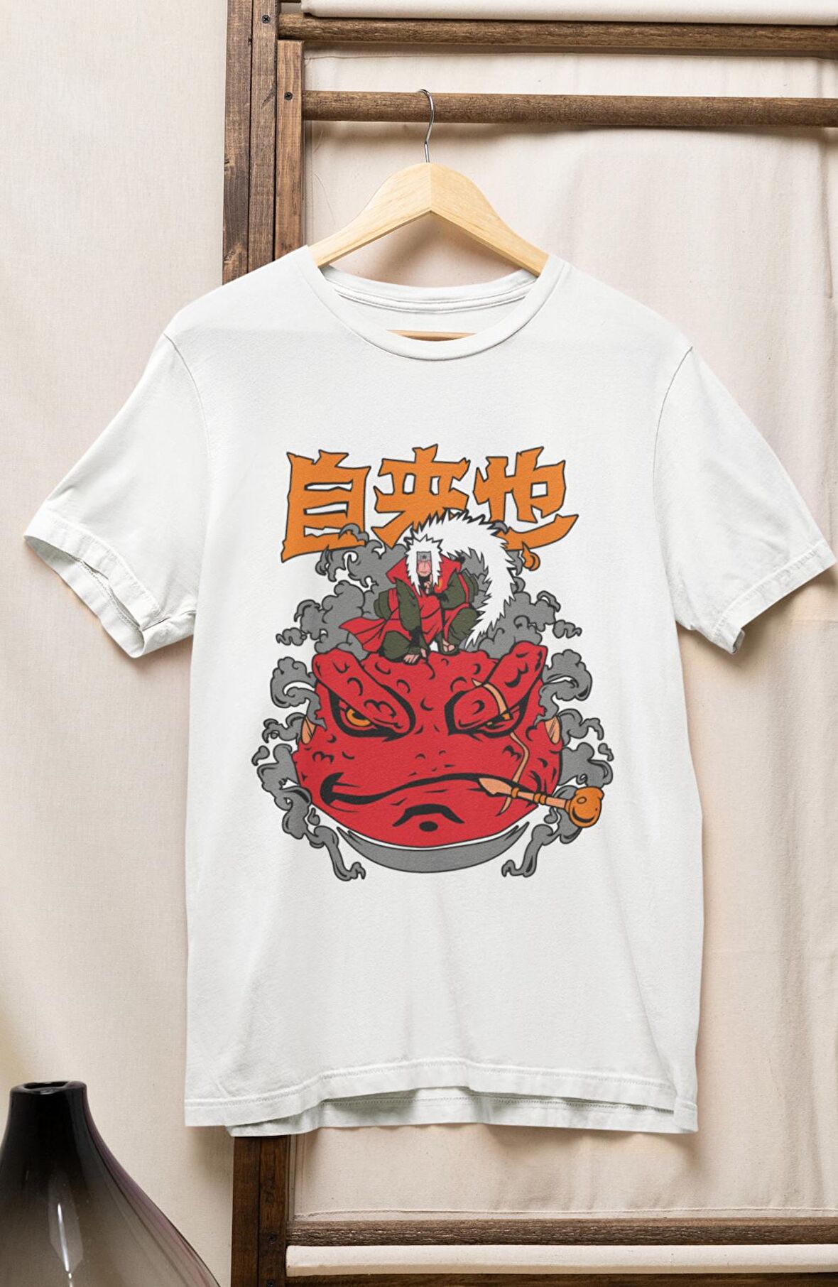 Oversize Naruto Jiraiya Version 5 Tişört, Unisex Anime Baskılı T-Shirt
