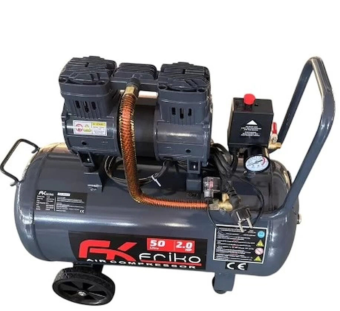 FK FRIKO 50 Litre 2 Hp Yüksek Verimli Yağsız Hava Kompresörü