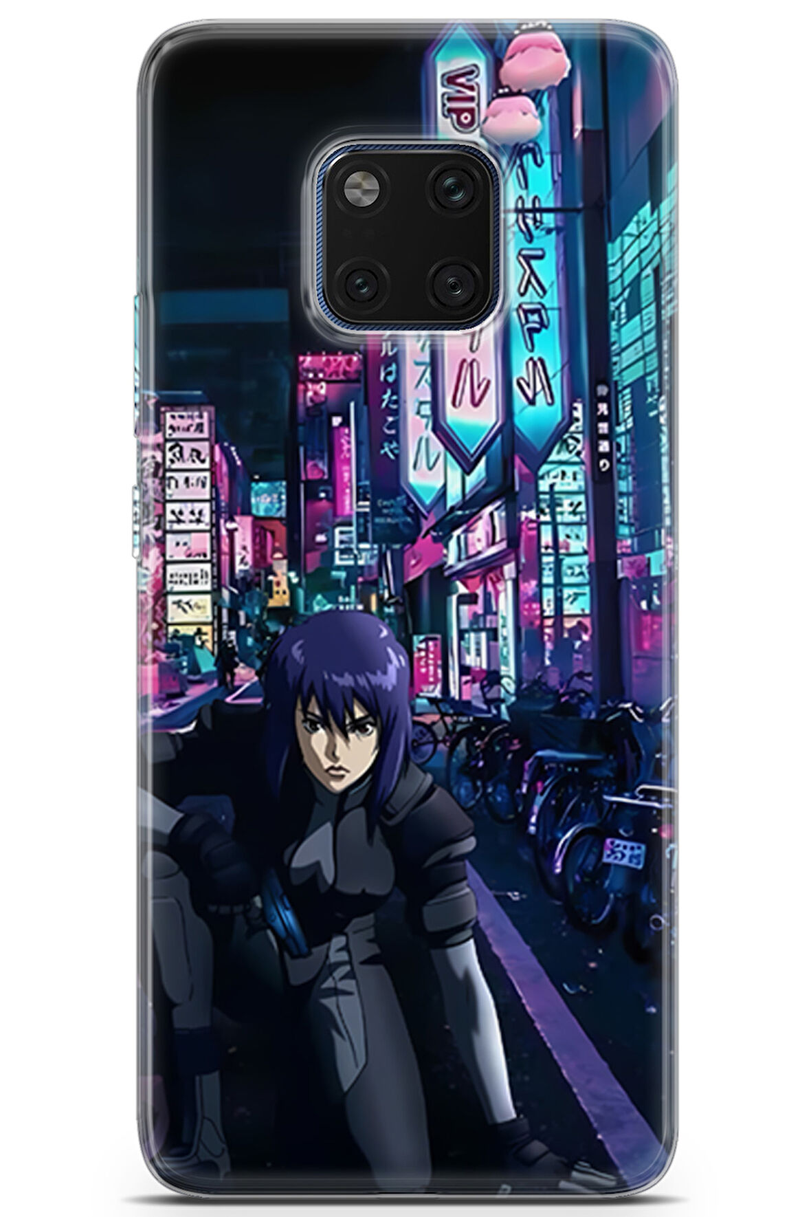 Huawei Mate 20 Pro uyumlu Manga 17 UV Silikon Cyberpunk Ghost in the shell