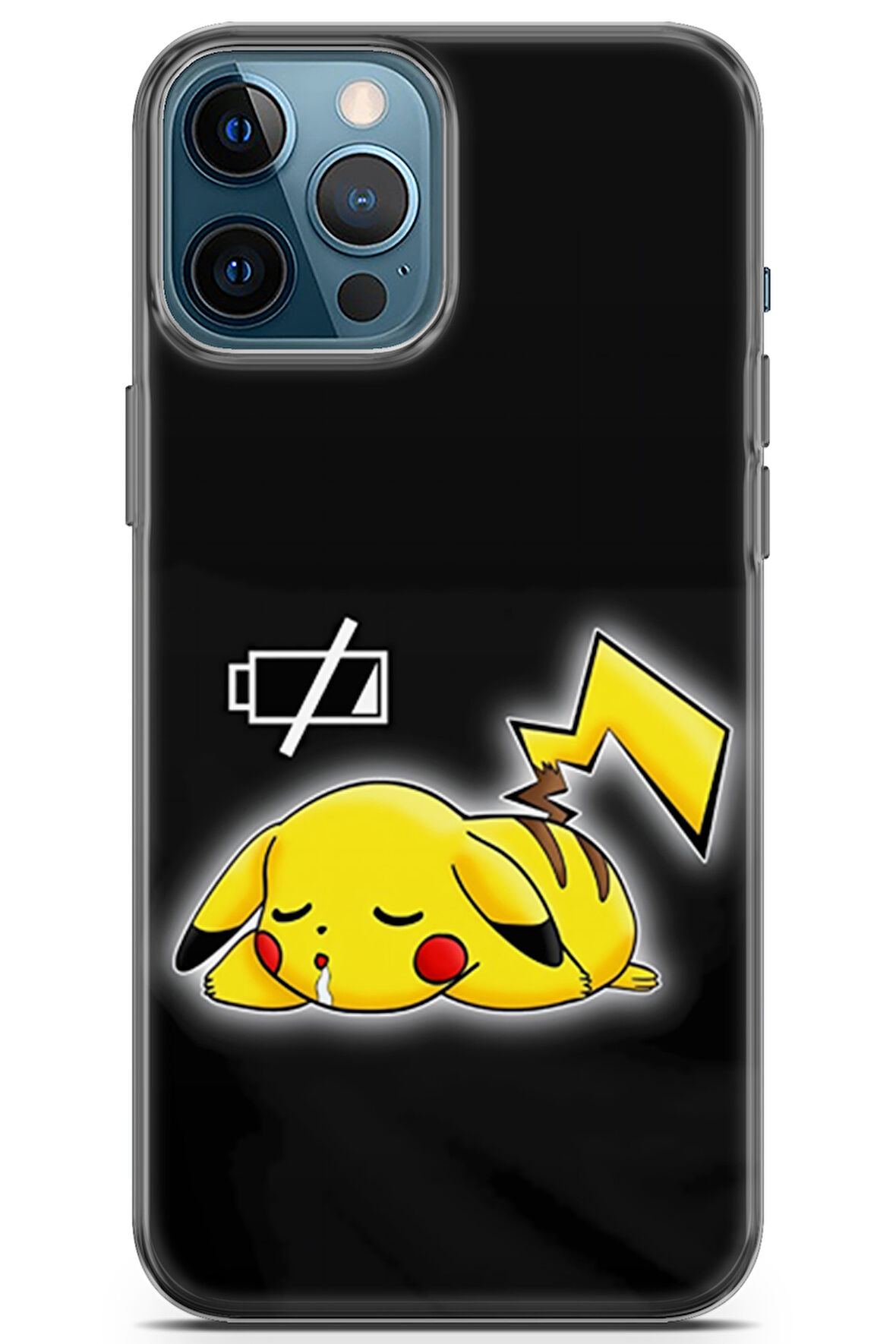 Apple iPhone 12 Pro Max uyumlu Pokemon 16 Arka Kapak Pilim Bitti