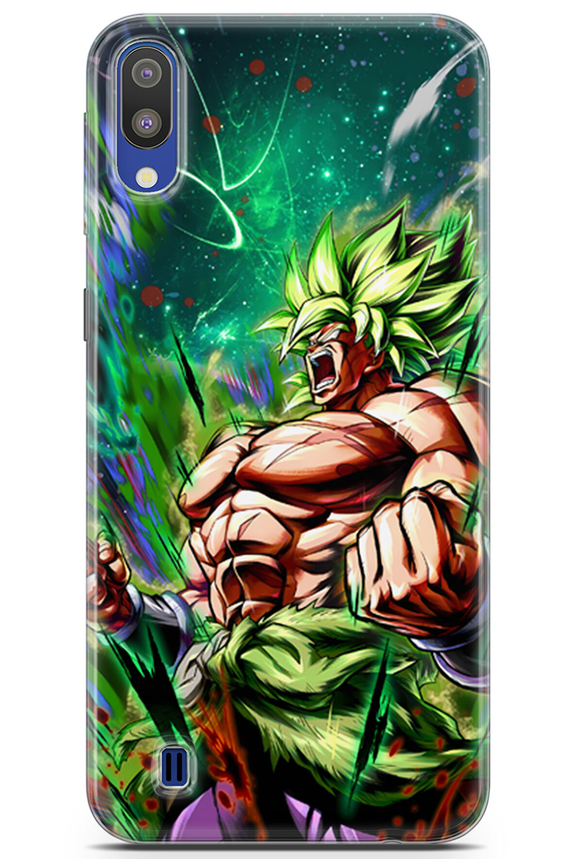 Samsung Galaxy M10 uyumlu Anime 3 Şeffaf Saiyan Rage Dragon Ball
