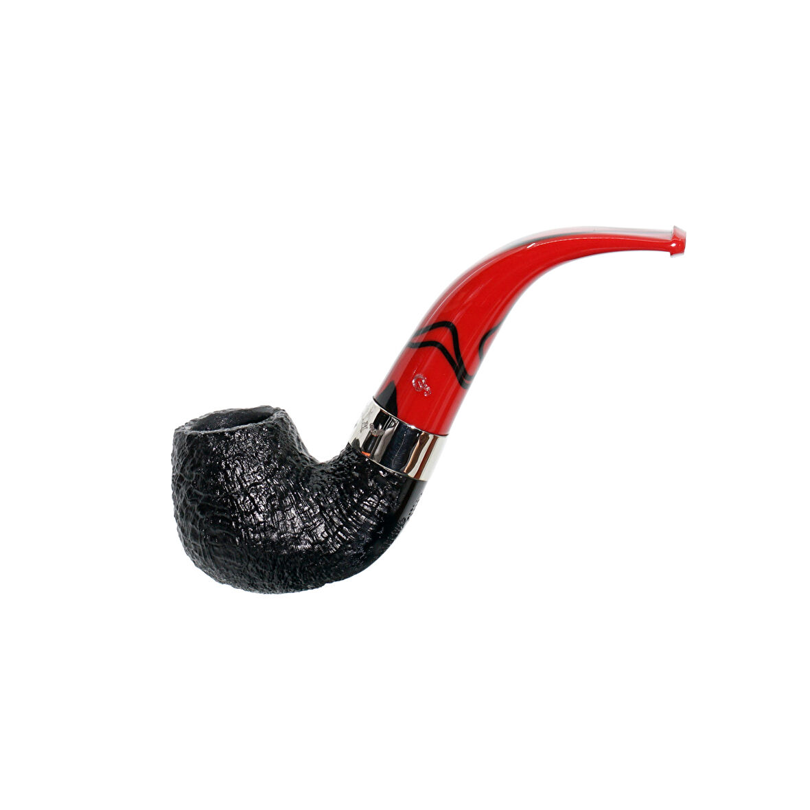 Peterson Dracula Sandblasted 230 9mm. Filtreli Akrilik Saplı Pipo 206005