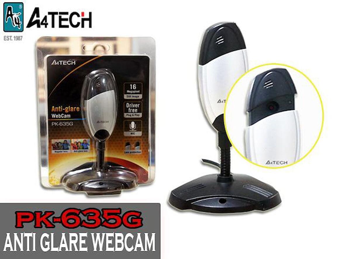 A4 TECH PK-635G ANTI GLARE 480P 640X480 WEBCAM