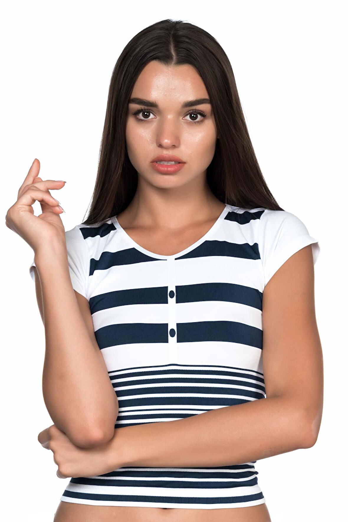 BEYAZ-LACİ MI Emay 5026 Soft Seamless T Shirt