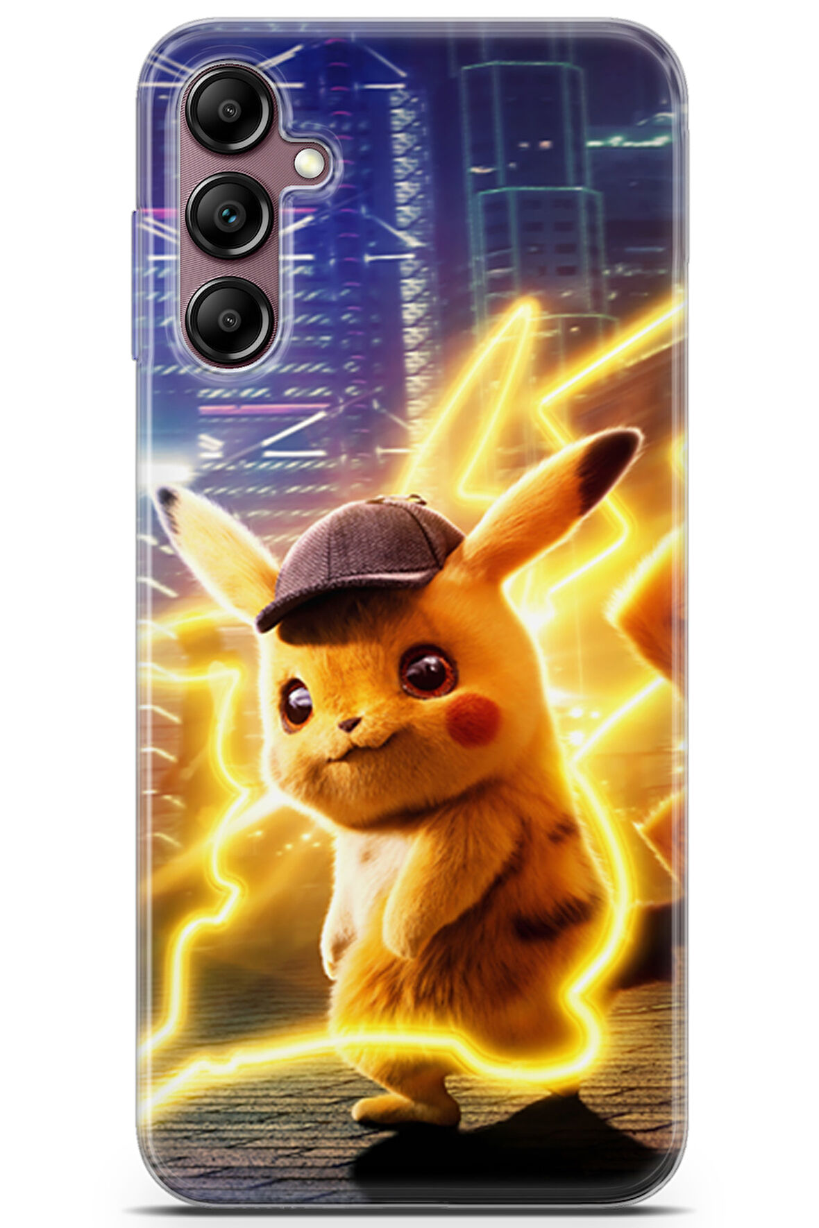 Samsung Galaxy A14 5G uyumlu Pokemon 30 Telefon Kabı Detektif Pikachu