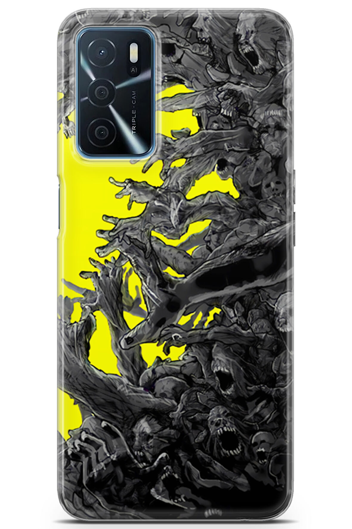 Oppo A16 uyumlu Anime 1 HQ Baskı Testere Chainsaw Man