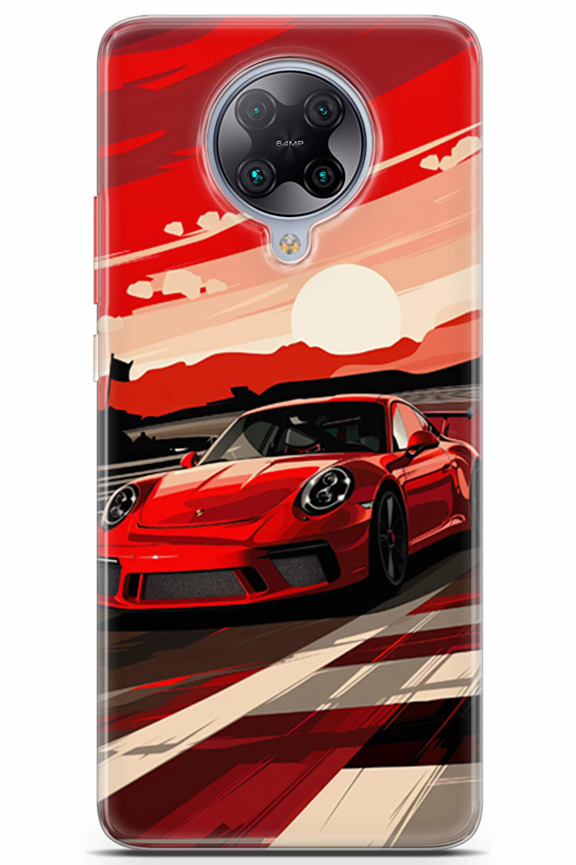 Xiaomi Poco F2 Pro uyumlu Otomoto 19 Fit Baskılı Pist Porsche