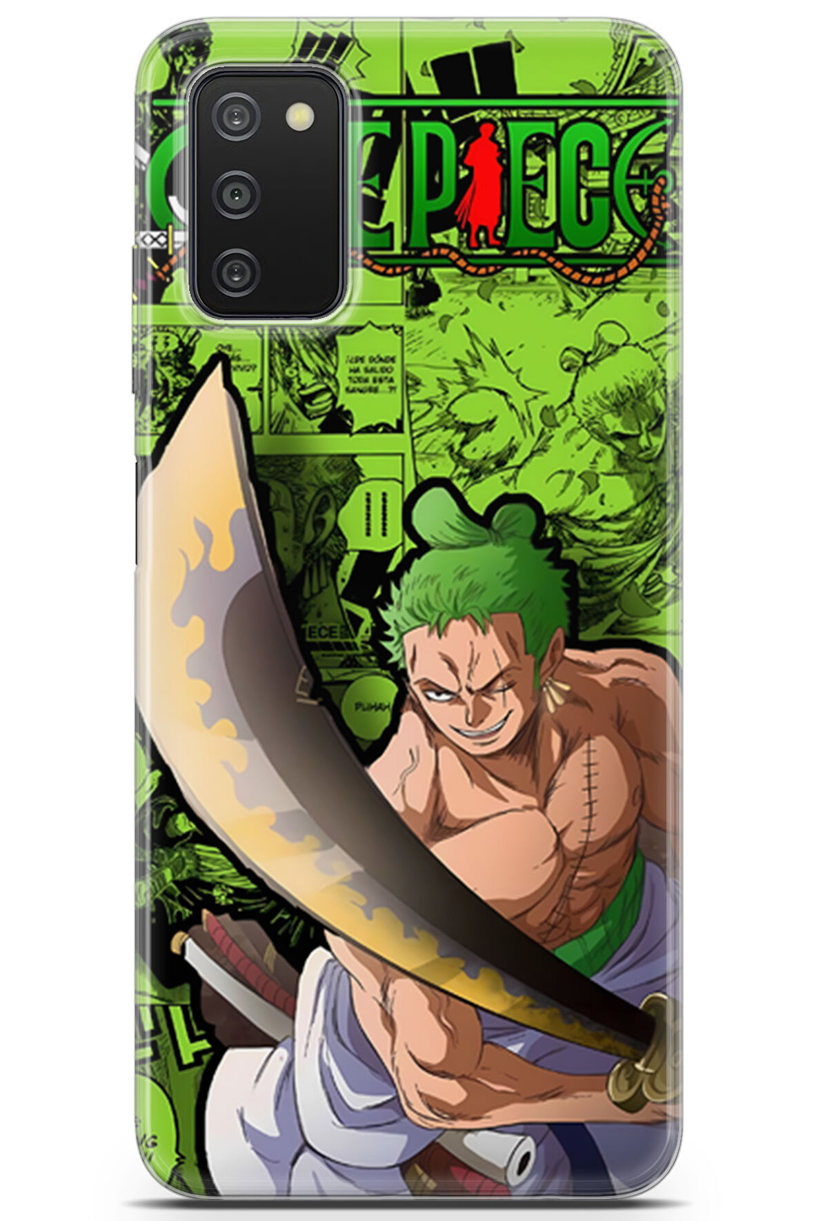 Samsung Galaxy A03s uyumlu Anime 10 Baskılı Kapak One Piece Zoro