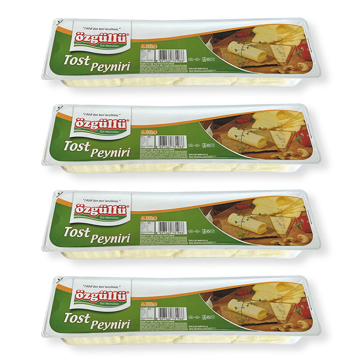 Özgüllü Dilimli Tost Peyniri 1 Kg x 4 Adet
