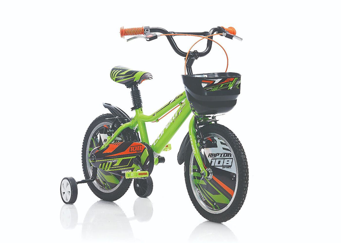 Corelli Raptor 16 Jant 25 Cm Kadro Yeşil-Siyah-Beyaz Erkek Çocuk Bisikleti 4-6 Yaş