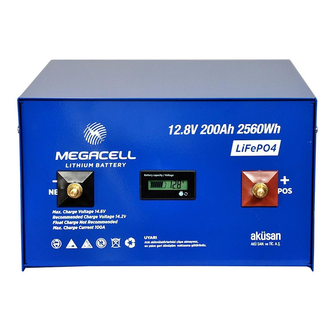 MEGACELL LiFePO4 12.8V 200 Ah Lityum Demir Fosfat Akü