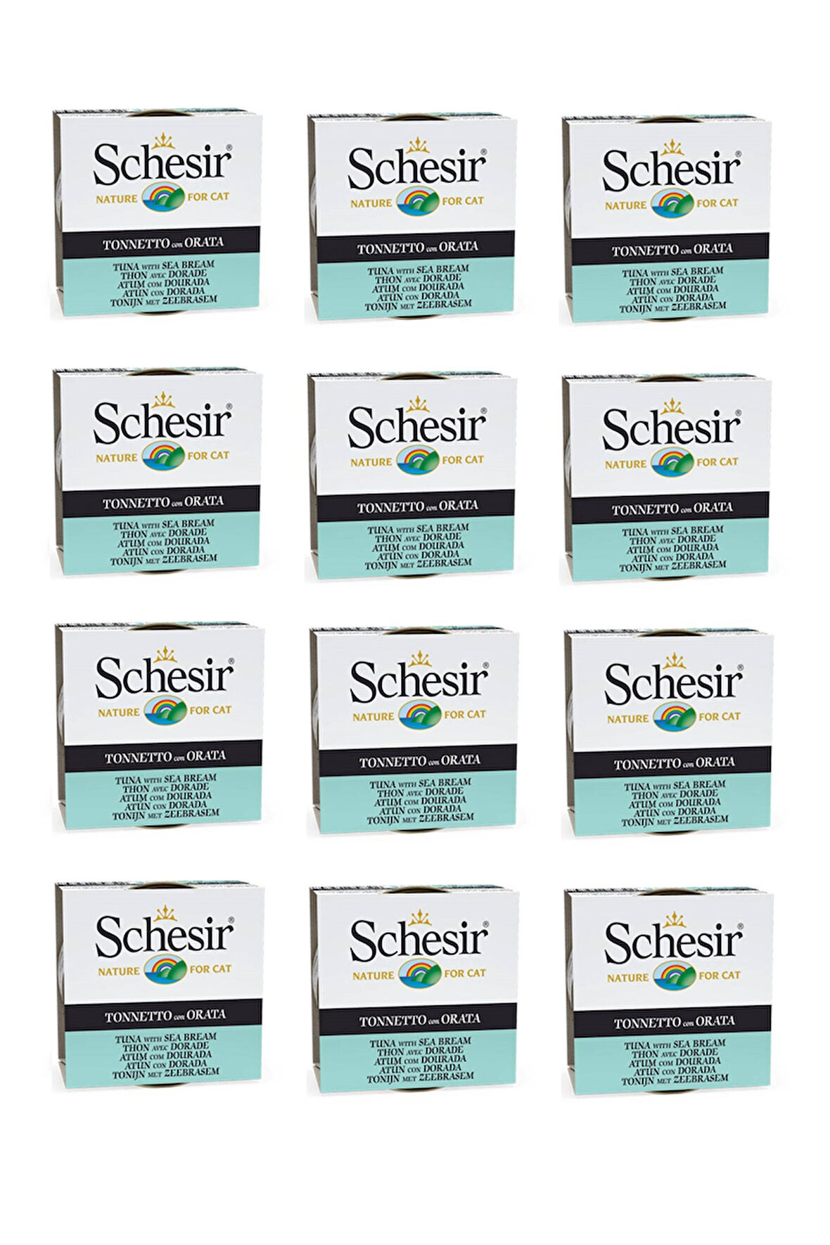 Schesir Ton & Çipura Kedi Konservesi 85 Gr. X 12 Adet