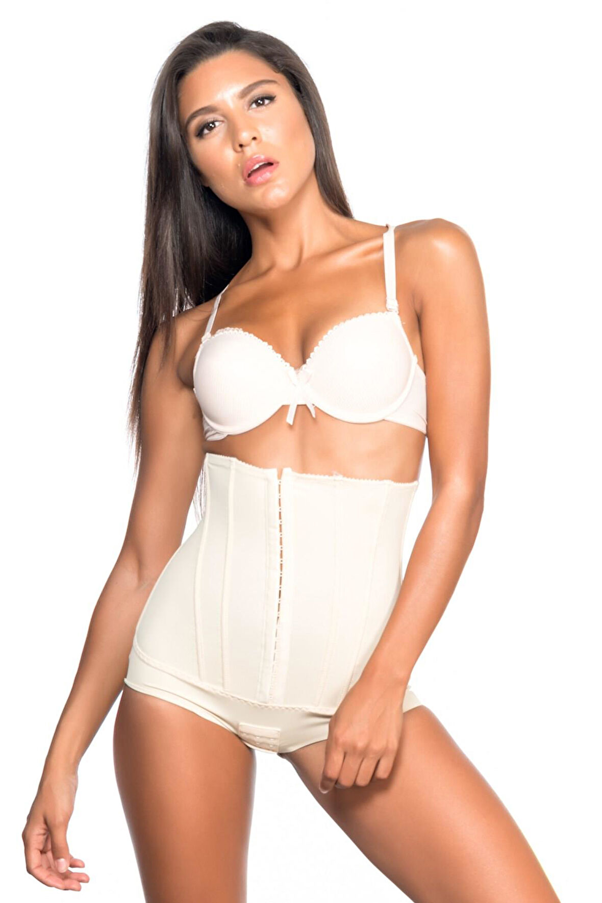 TEN MI Emay 2824 Yüksek Bel Balen Agraflı Slıp Lazer Korse