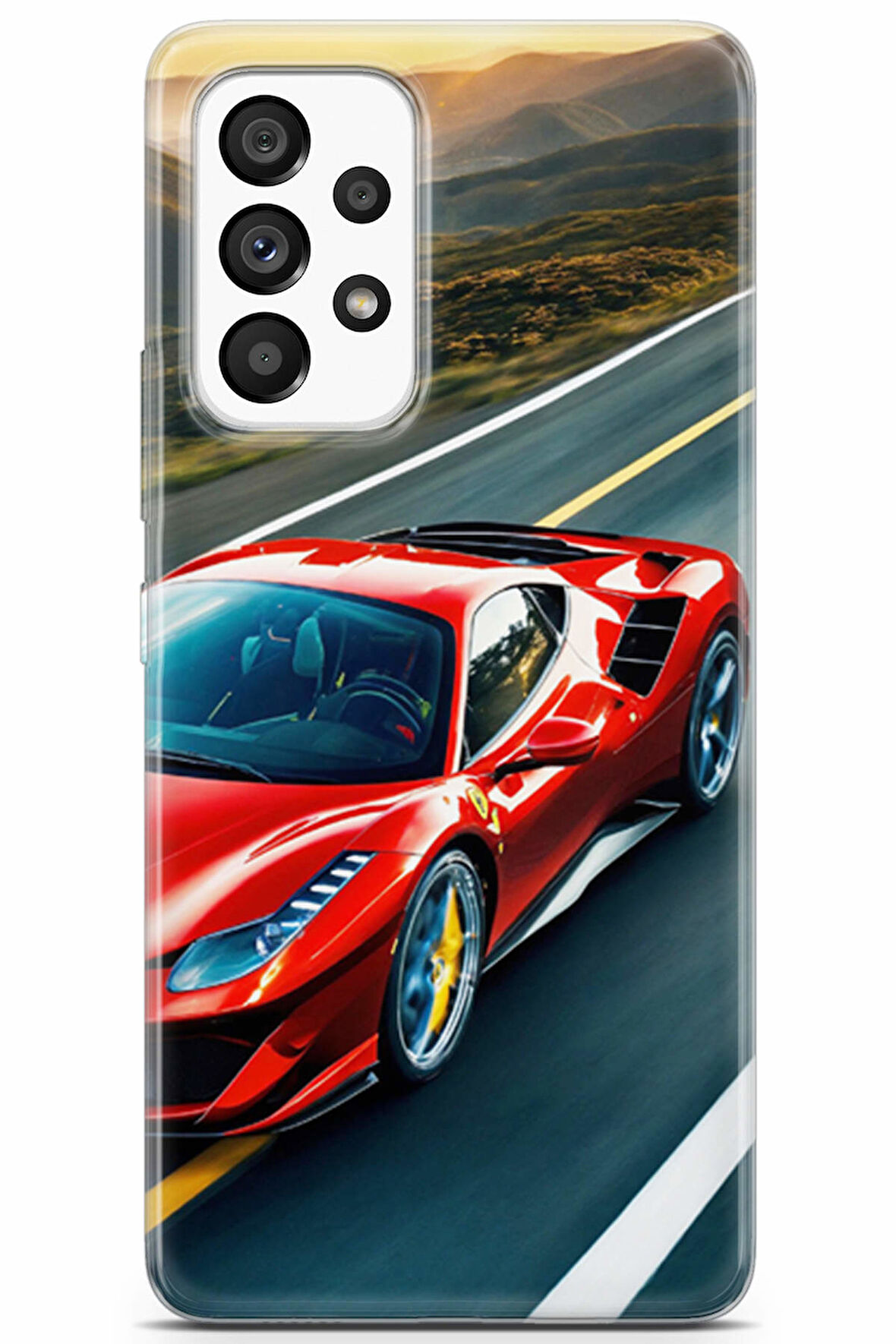Samsung Galaxy A53 5G uyumlu Otomoto 25 UV Tasarım Kırmızı Ferrari