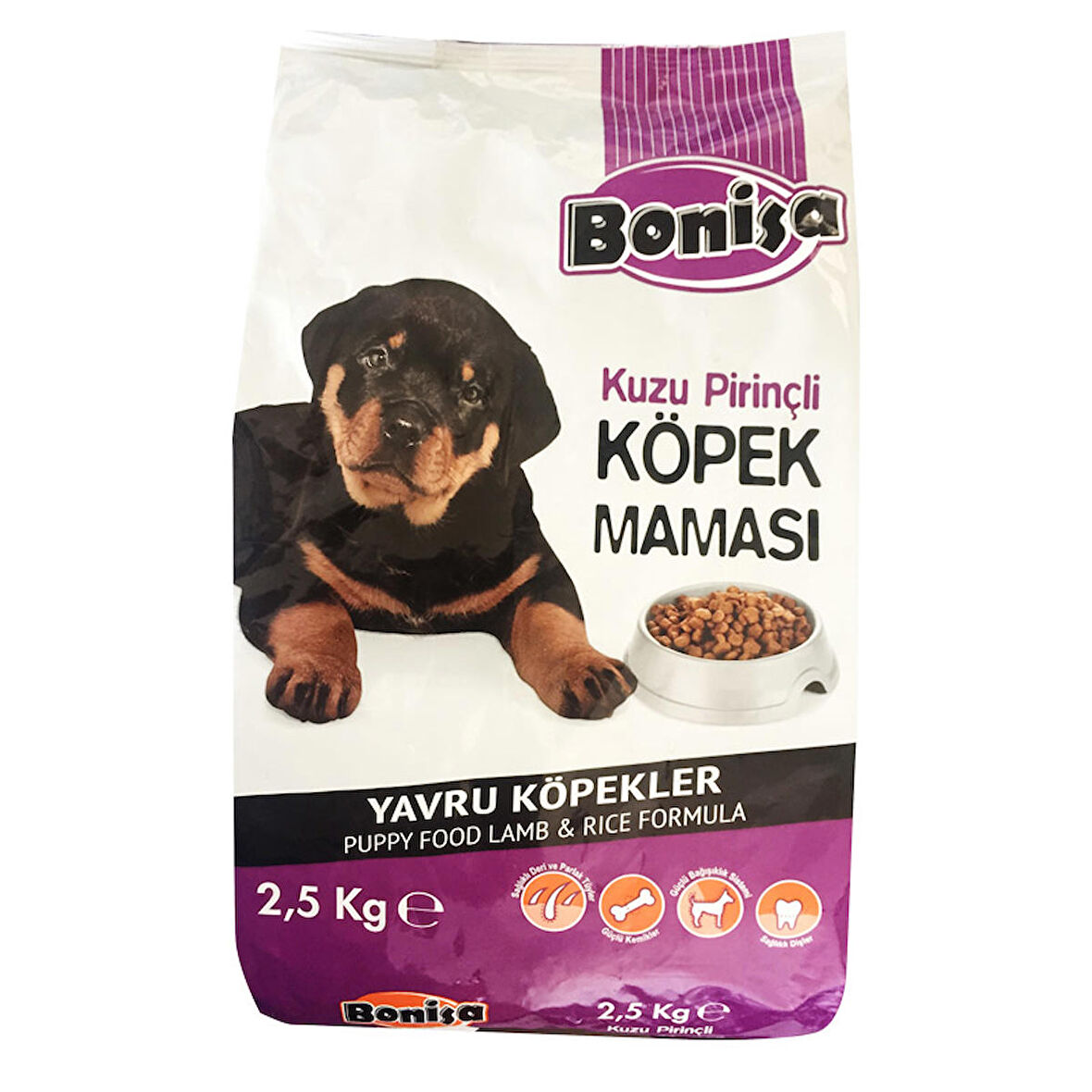 Bonisa Kuzu Etli Pirinçli Yavru Köpek Maması 2.5 Kg