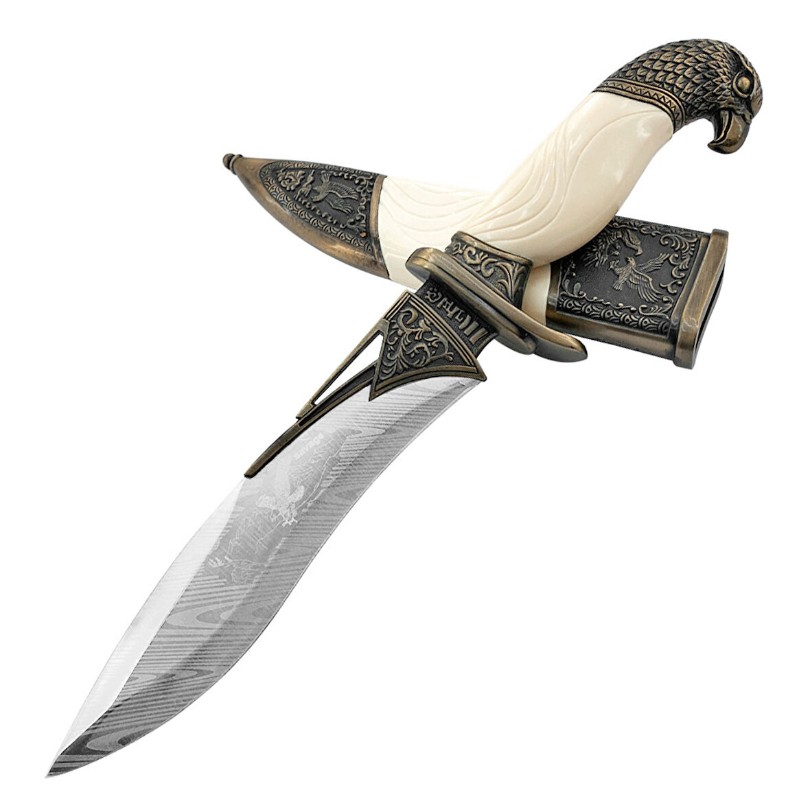 Savage Kemik Kabzeli İşlemeli Av Bıçağı (12360)