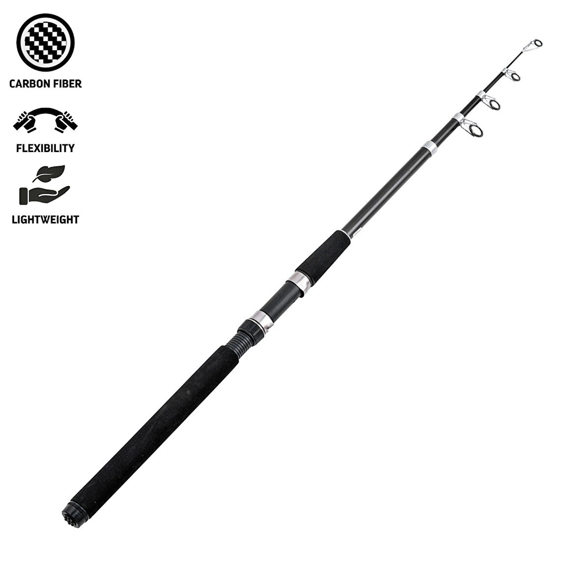 Teleskopik Karbon Spin LRF Olta Kamışı - 210cm 5/25 GR - Zeus