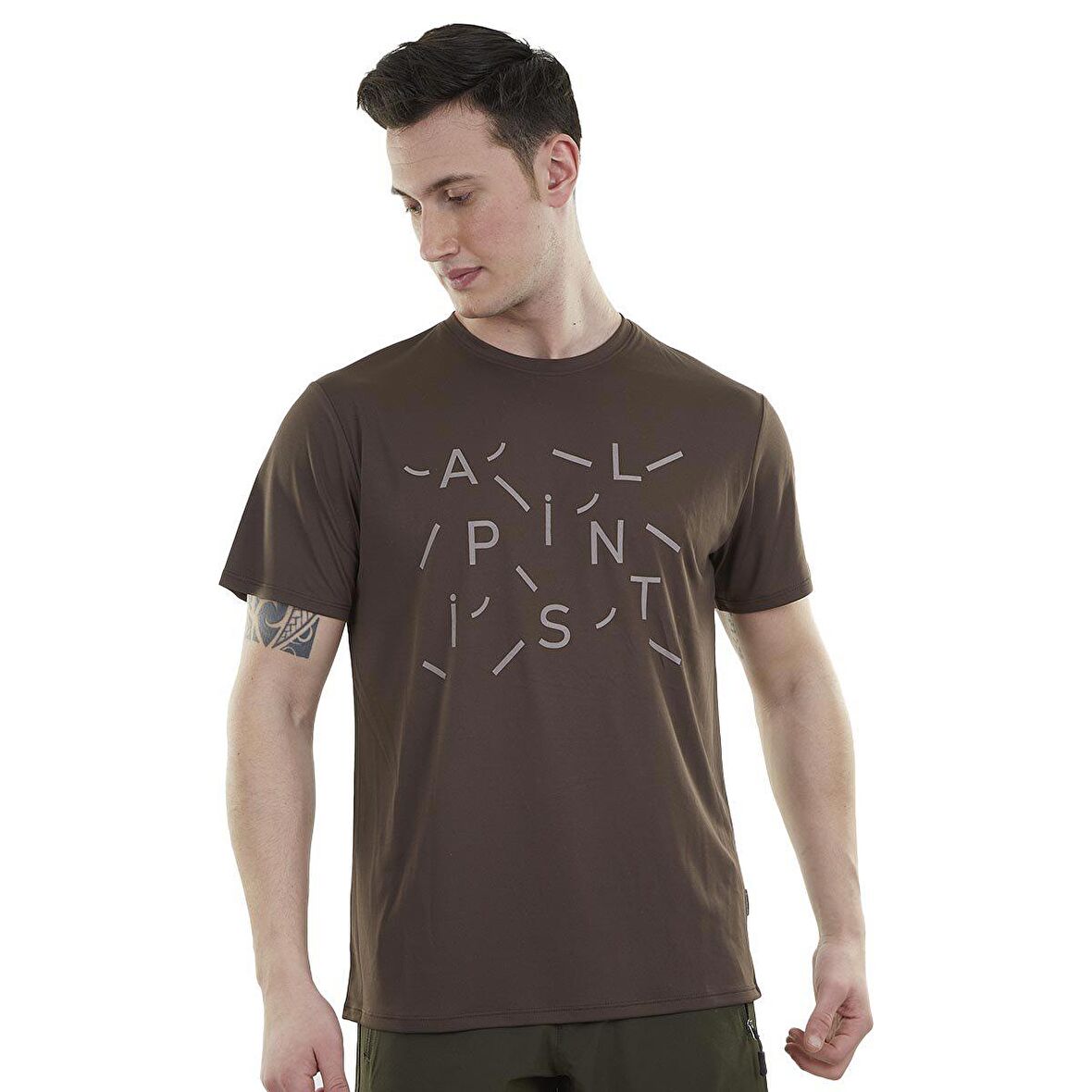 Alpinist Baseline Ultra Dry Erkek T-Shirt Kahve M (600612)