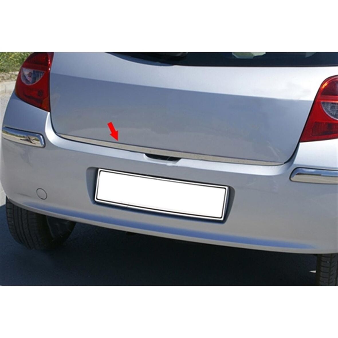 WOC Chrome Renault Clio 3 HB Krom Bagaj Alt Çıta 2006-2011 Paslanmaz Çelik