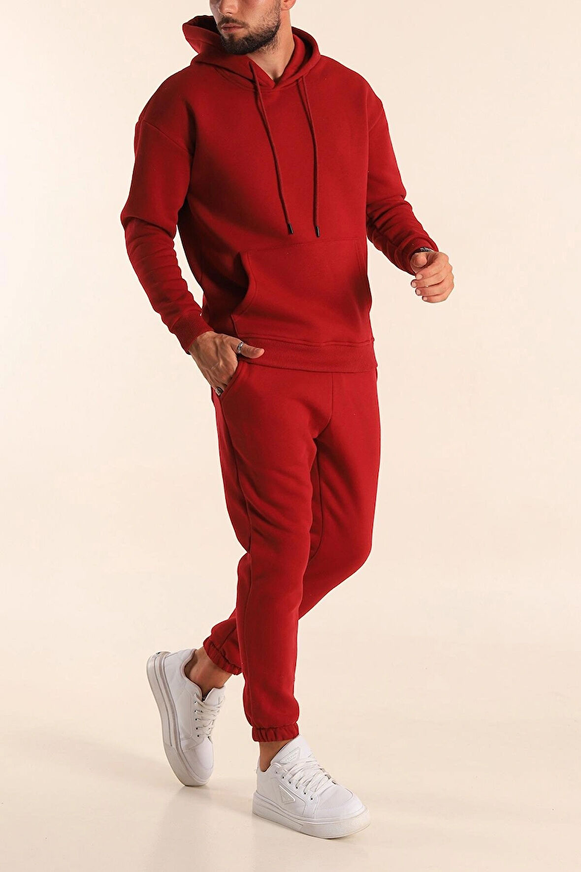 Erkek Oversize Eşofman Takım 3 iplik şardonlu
