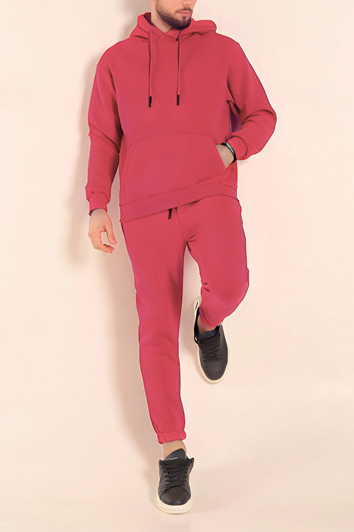 Erkek Oversize Eşofman Takım 3 iplik şardonlu
