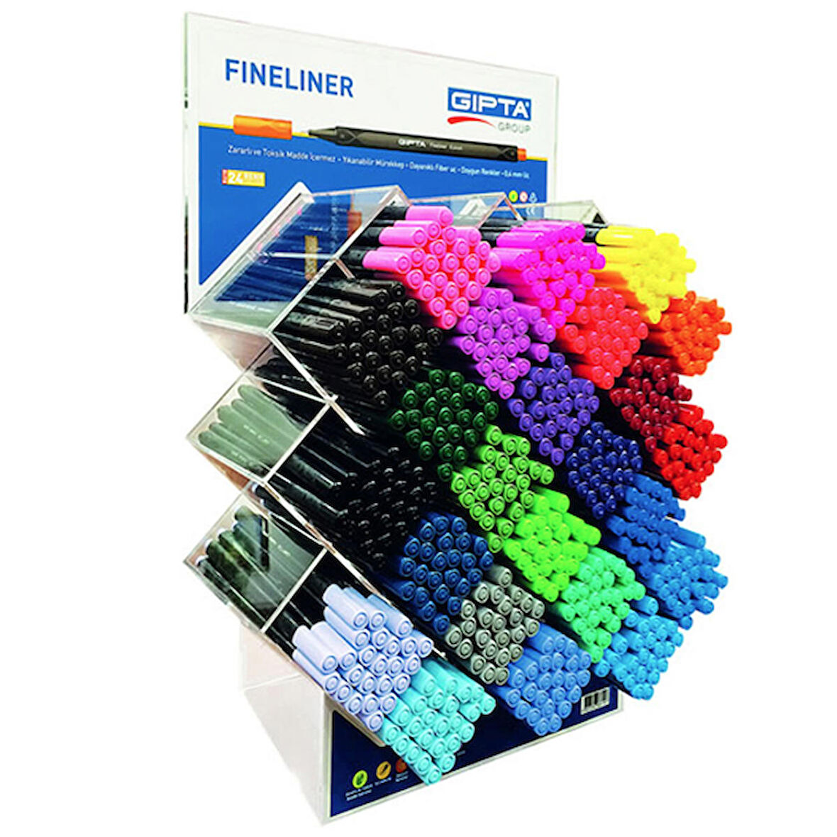 Gıpta Fineliner 0.4 MM Üçgen 24 Renk 576 LI K610000-576-LI-STD