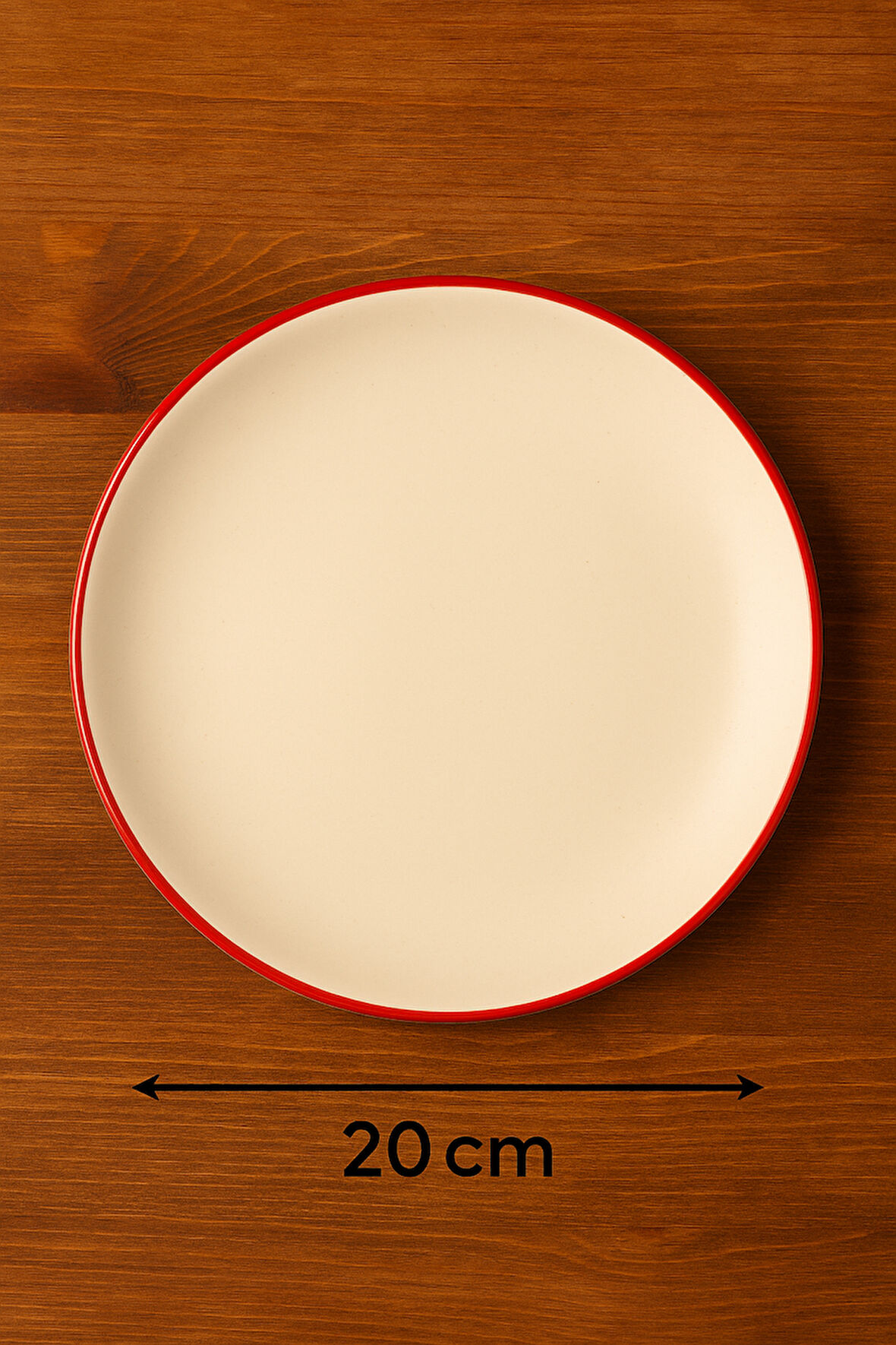 Sesamos 6 lı Pasta Seti- 20 Cm. Petrol Kırmızı