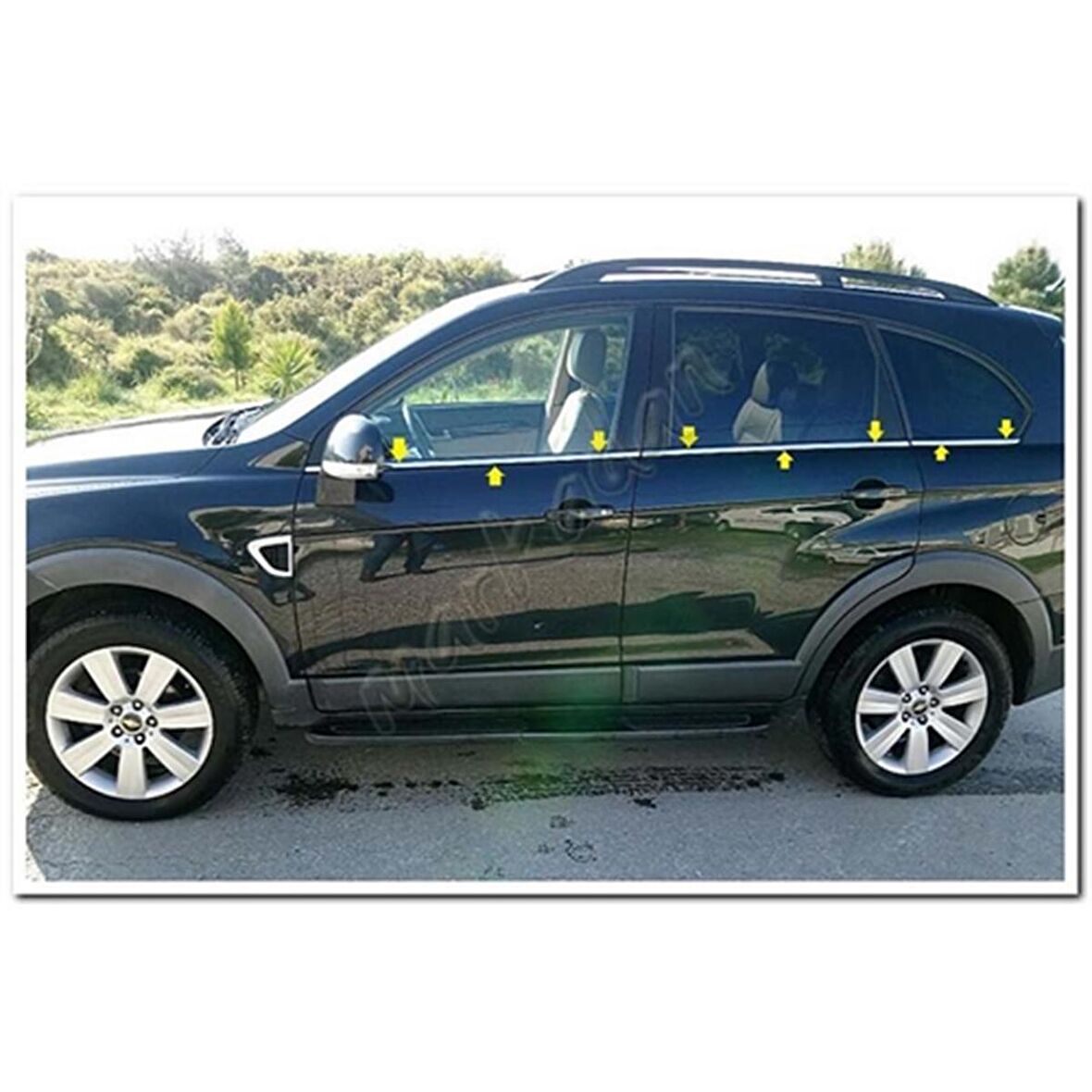 WOC Chrome Chevrolet Captiva Krom Cam Çıtası 2007 Sonrası 6 Parça Paslanmaz Çelik