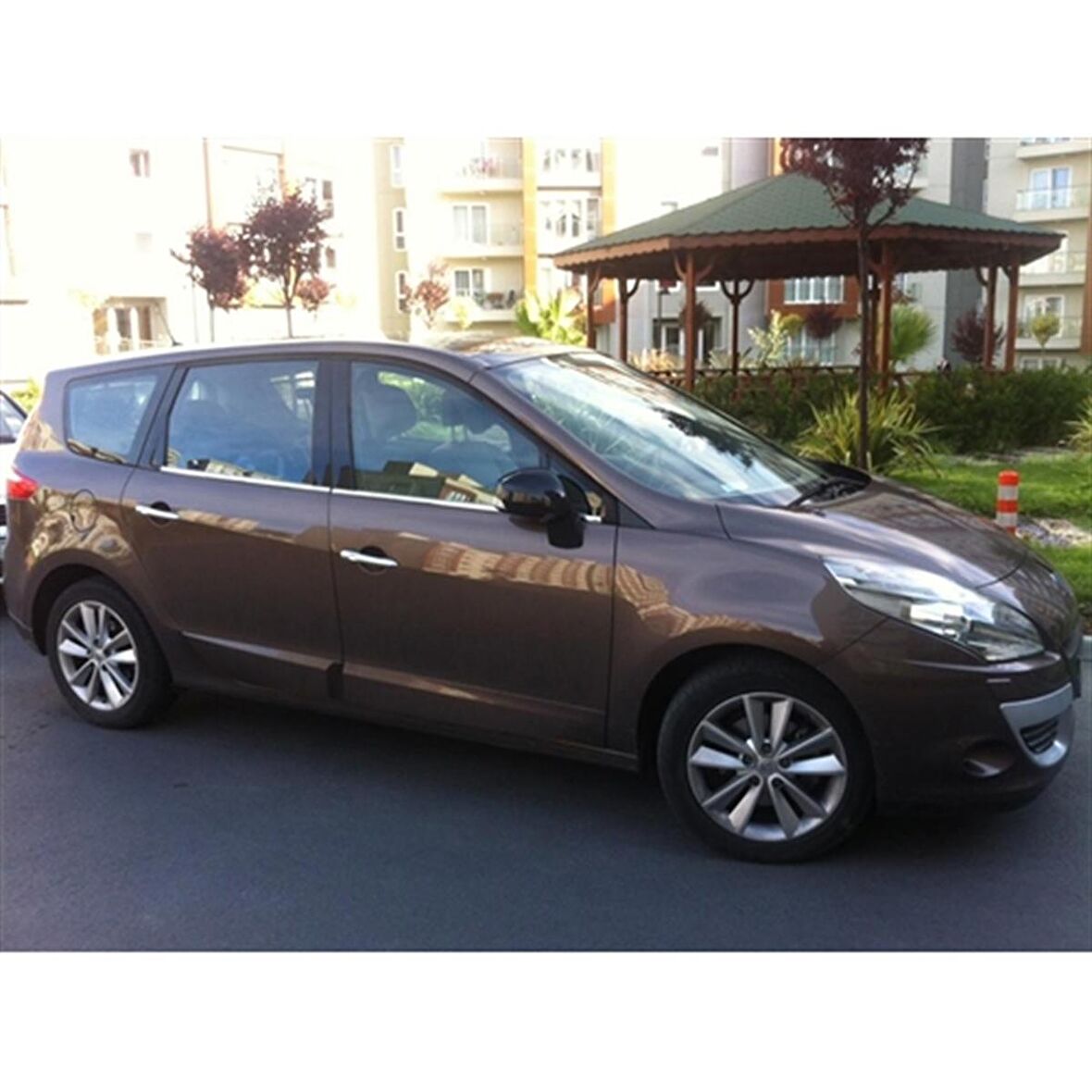WOC Chrome Renault Scenic 3 Krom Cam Çıtası 2009 Sonrası 4 Parça Paslanmaz Çelik