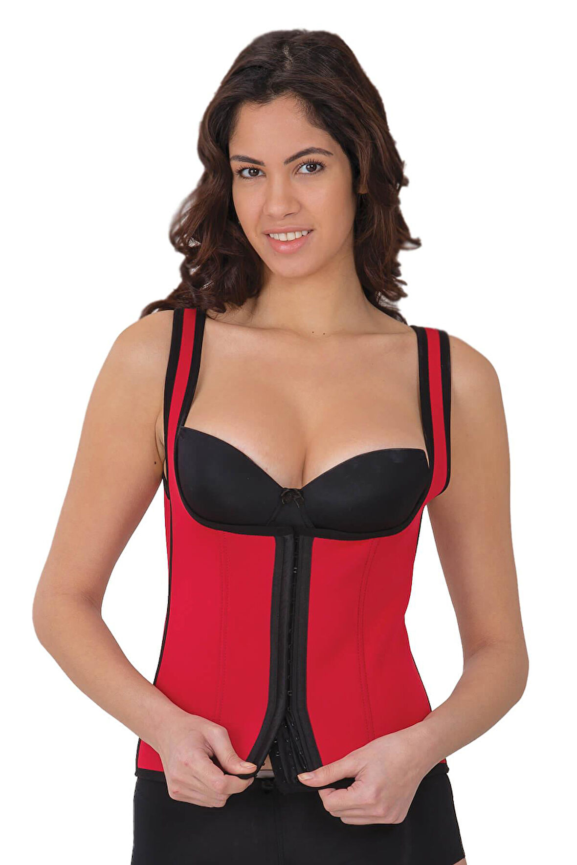 KIRMIZI MI 9173 Agraflı Göğsü Açık Atlet Korse