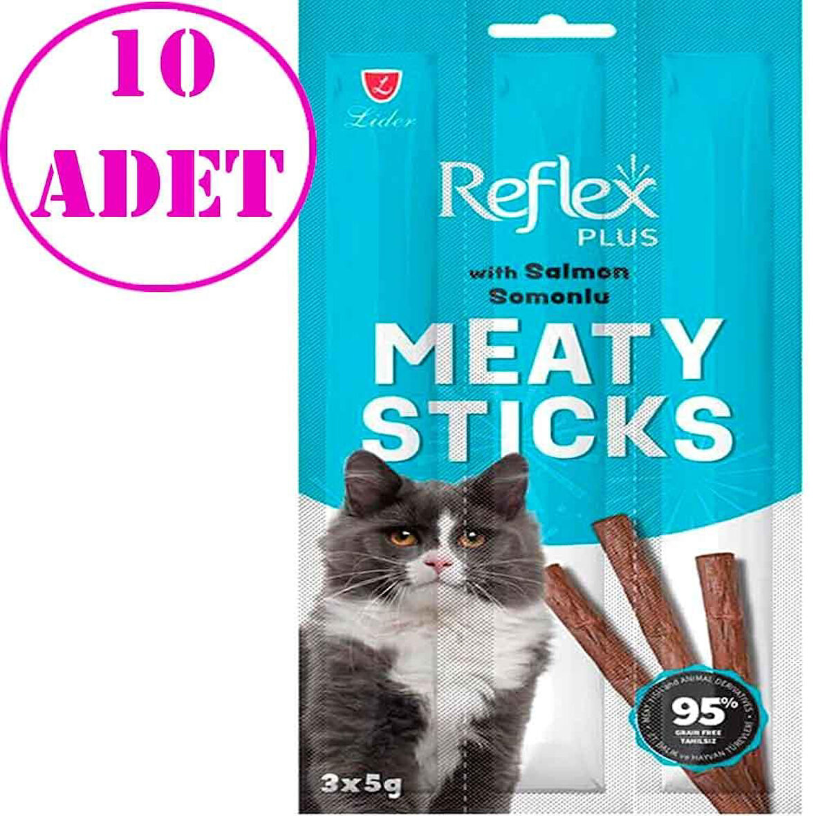 Reflex Somonlu Kedi Ödül Çubuğu 3x5 Gr 10 AD