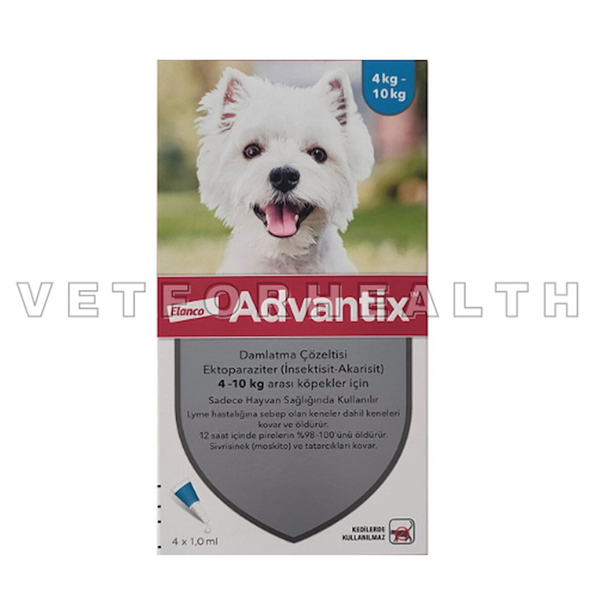 Elanco Advantix 4-10kg Köpekler İçin Damla 4 Pipet SKT:2026