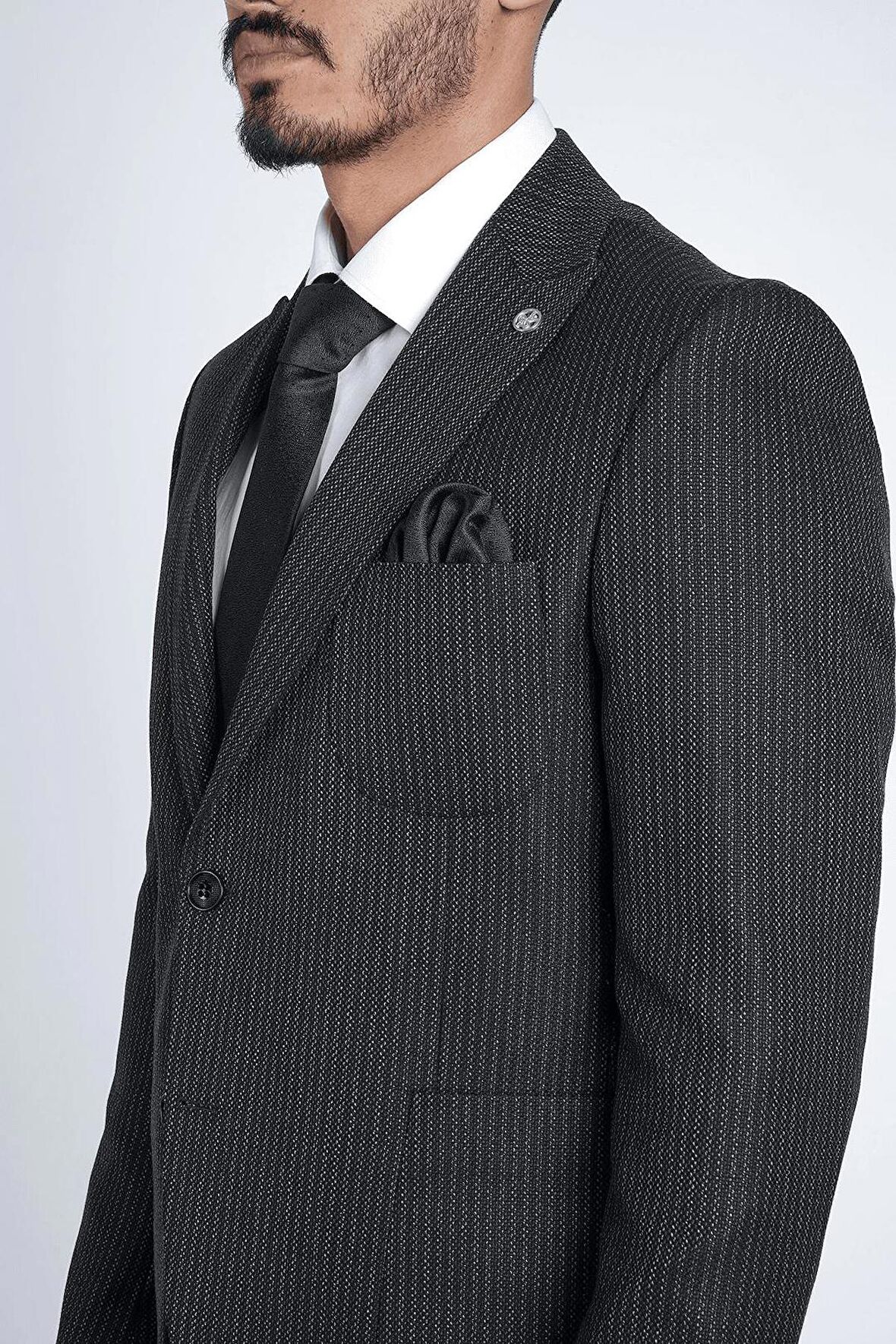 Guild Bonn Torba Cep Dokuma Ceket Lacivert