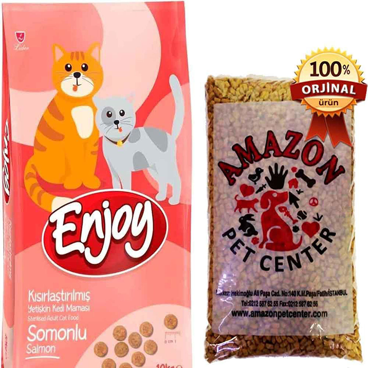 Enjoy Kısır Somonlu Kedi Maması Açık 1 Kg